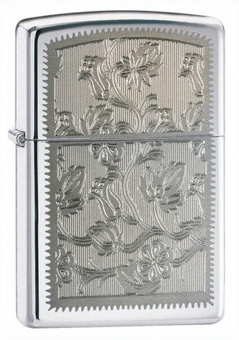 Zippo Flowers High Polish Chrome 24521