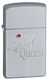 Zippo Slim Queen Swarovski Satin Chrome 24572