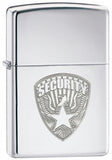 Zippo Security Logo High Polish Chrome 24703