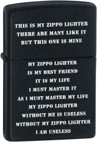 Zippo Creed Black Matte 24710