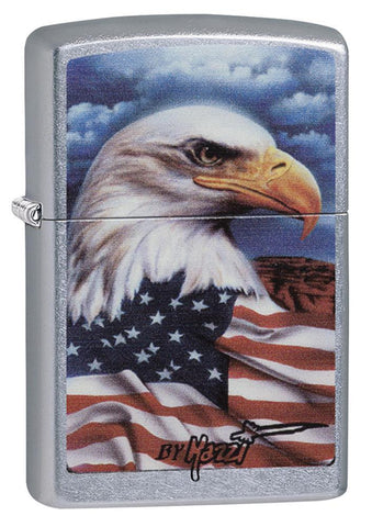 Zippo Mazzi Bald Eagle Street Chrome 24764
