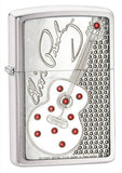 Zippo Elvis Guitar Bling Emblem Brushed Chrome 24841