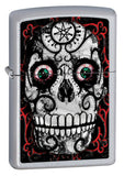 Zippo Day of the Dead Skull Satin Chrome 24883
