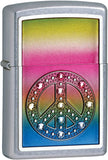 Zippo Peace Sign Emblem Street Chrome 24898