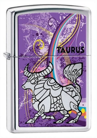 Zippo Zodiac Taurus High Polish Chrome 24932