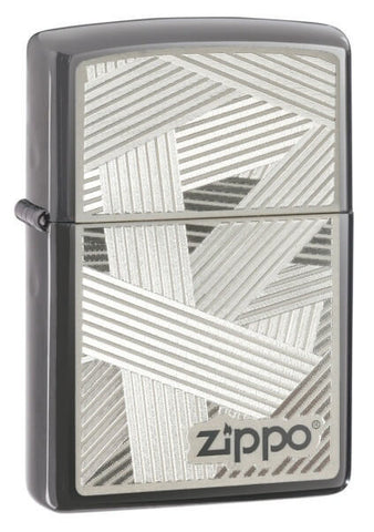 Zippo Tied Up Zippo Logo Black Ice 24943