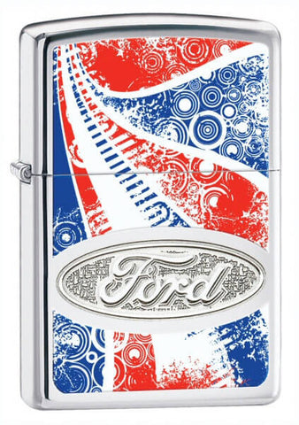 Zippo Ford Oval Contemporary High Polish Chrome 24946