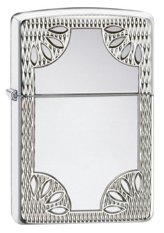 Zippo Armor Carved Border High Polish Chrome 24953