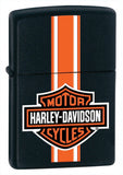Zippo Harley Davidson Badge and Stripe Black Matte 24956