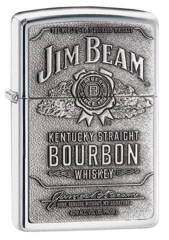 Zippo Jim Beam Pewter Emblem High Polish Chrome 250JB.928