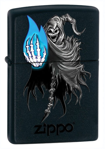 Zippo BS Death Black Matte Lighter 28033
