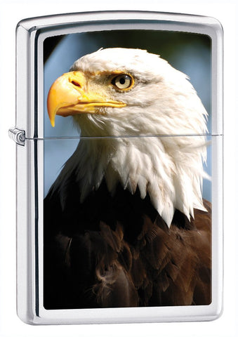 zippo Lighter Bald Eagle High Polished Chrome 28048