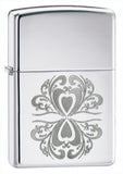 Zippo Mirrored Hearts High Polish Chrome 28050
