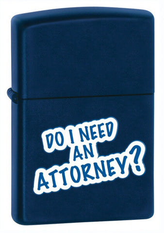 Zippo Do I Need An Attorney Navy Matte 28063