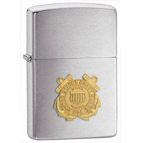 Zippo US Coast Guard Emblem Brushed Chrome 280CG