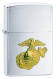 Zippo US Marines Emblem Brushed Chrome 280MAR