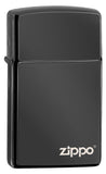 Zippo Slim Ebony with Logo 28123ZL