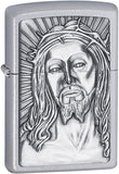 Zippo Blessed savior Jesus Christ Emblem Satin Chrome 28125