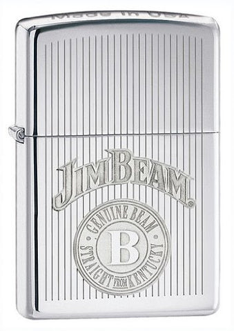 Zippo Jim Beam Crown Stamp Polished Chrome 28190