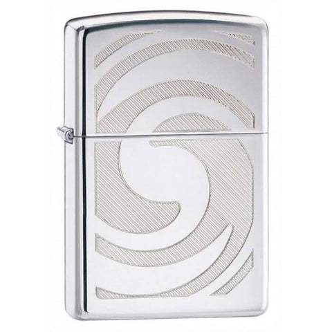 Zippo Swirl 3D Abstract High Polish Chrome 28286