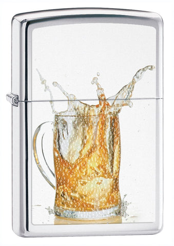 Zippo High Polish Chrome Beer Lighter 28293