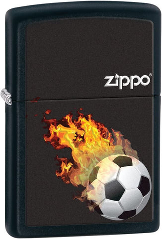 Zippo Black Matte Soccer 28302