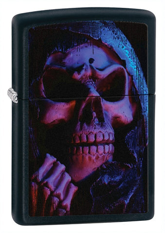 Zippo Black Matte Grim Reaper Lighter 28306
