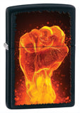 Zippo Black Matte Fire Fist Lighter 28308