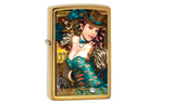 Zippo Brushed Brass Industrial Machinery Lady Lighter 28321