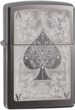 Zippo Ace of Spades Filigree Black Ice 28323