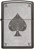 Zippo Ace of Spades Filigree Black Ice 28323