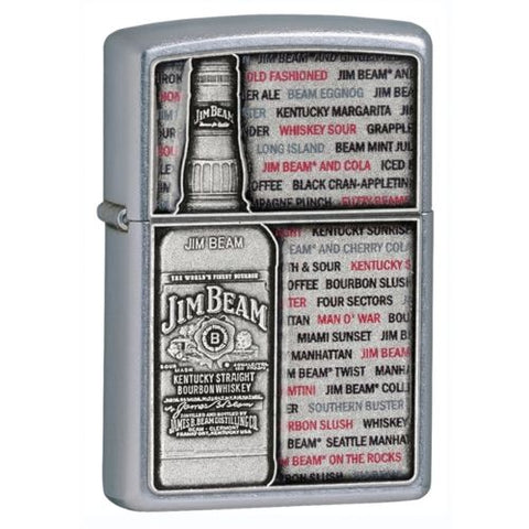 Zippo Jim Beam Emblem Street Chrome Lighter 28344