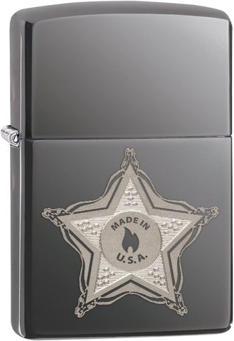 Zippo Skull Badge Black Ice 28360