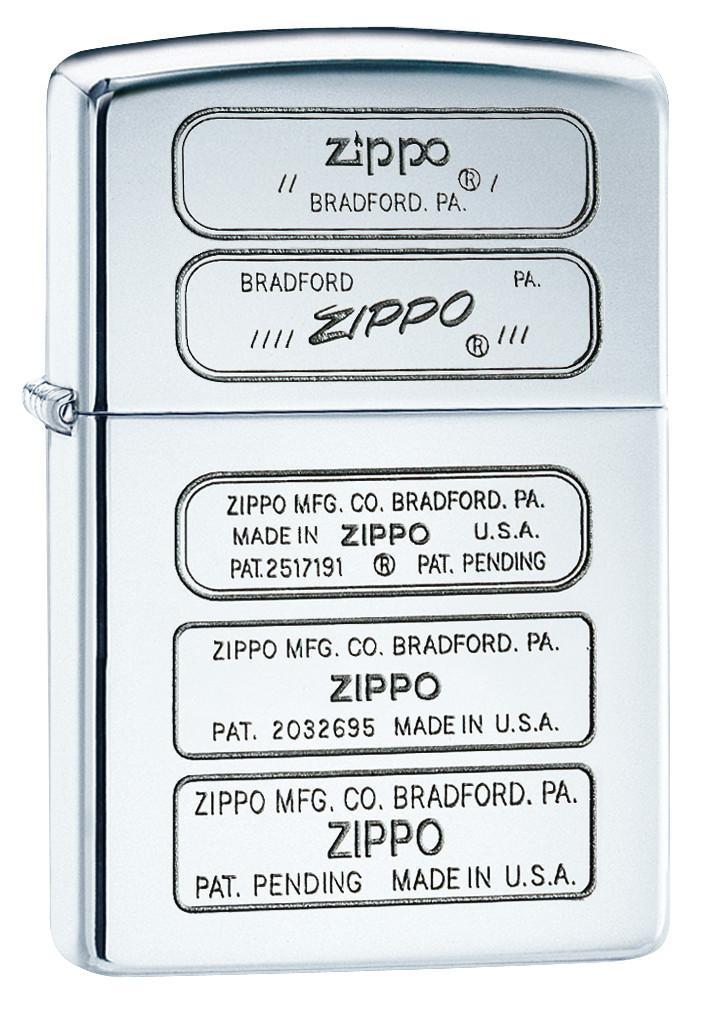 Zippo Stamp High Polish Chrome 28381 - Free Shipping - Real