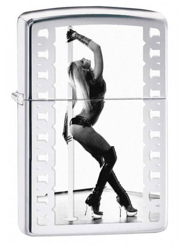 Zippo Sexy Pole Dancer High Polish Chrome 28448