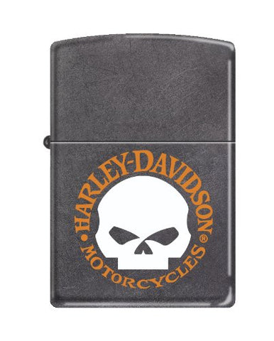 Zippo Harley Davidson Skull Gray Dusk 28499