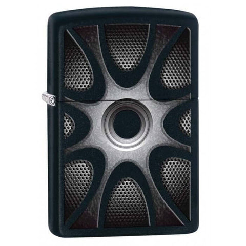Zippo Metallic Bullet Hole Black Matte 28532