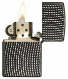 Zippo Armor Cross Wave High Polish Black Ice 28544