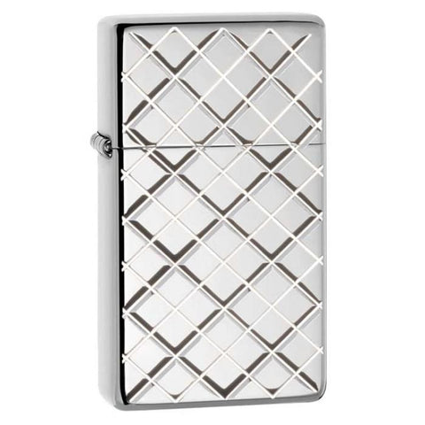 Zippo Slim Armor Argyle High Polish Chrome 28581