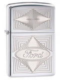 Zippo Ford Logo in Square Design High Polish Chrome 28625