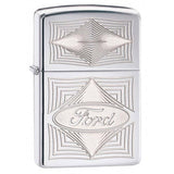 Zippo Ford Logo in Square Design High Polish Chrome 28625