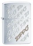 Zippo Script Brushed Chrome 28642