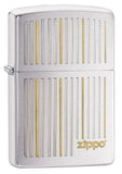 Zippo and Lines Brushed Chrome 28646