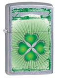 Zippo Grunge Clover Street Chrome 28659