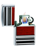 Zippo Pipe Lighter Steel and Wood HP Chrome 28676