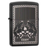 Zippo Three Skulls with Angel Wings Ebony 28678
