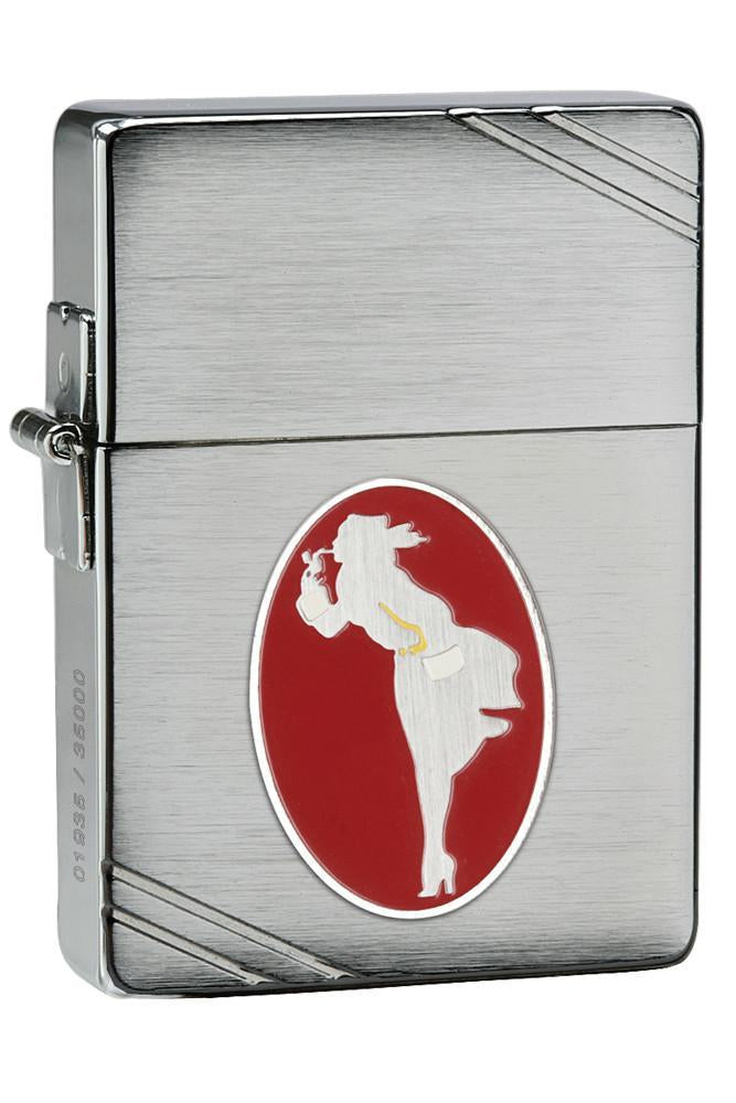 Zippo Windy Girl 2013 Collectible of the Year Brushed Chrome 28729