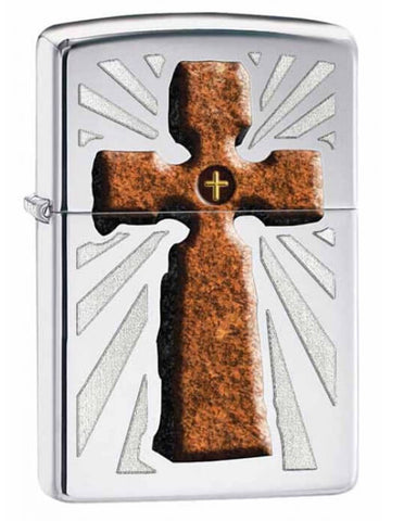 Zippo Ancient Cross High Polish Chrome 28801