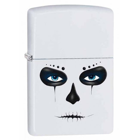 Zippo Day of the Dead Skull White Matte 28828