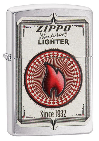 Zippo Trading Cards Brushed Chrome 28831